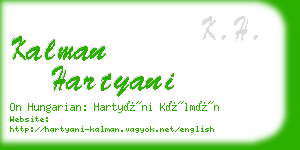 kalman hartyani business card